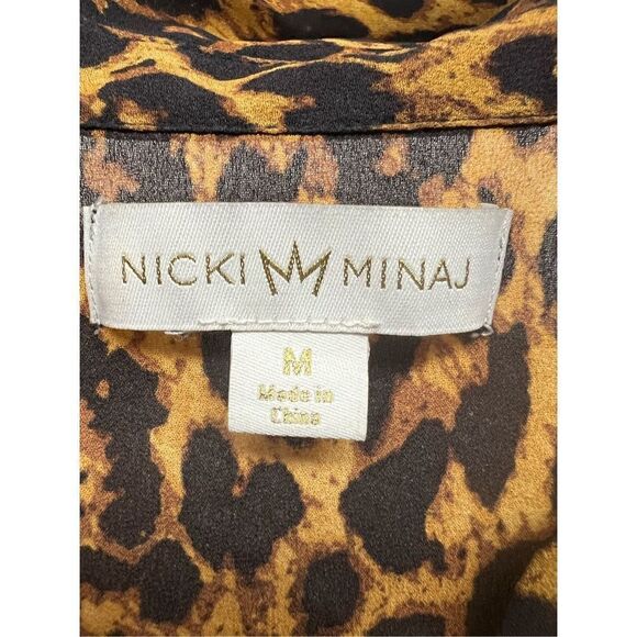 🔥5/20🔥Nicki Minaj Animal Print Blouse * High-Low * Blouse Sz M NWOT - Picture 3 of 11
